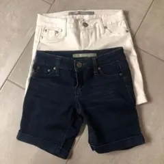 【美品】女の子 tractr ブランドデニム　短パン　ショートパンツ　2本セット
