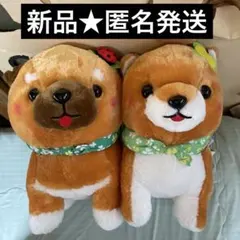 【新品】豆しば三兄弟　ハッピークローバー　豆三郎　豆太郎　ぬいぐるみ　２個セット