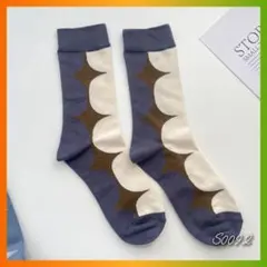 レディースソックス 靴下 水玉 ドット 水色 個性的 韓国