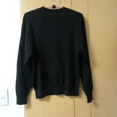 ニット　セーター　レディース　黒　無地　300円送料込み　ポイント消化