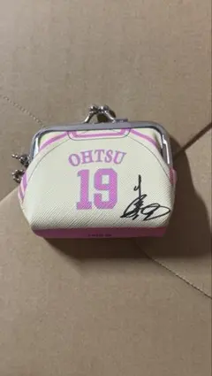福岡ソフトバンクホークス大津亮介 がま口 ピンクフルデー