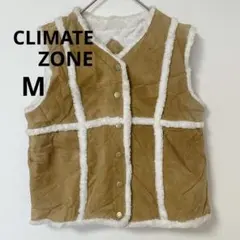 リアルレザー ボアベスト CLIMATE ZONE 本革 ヴィンテージ 【Ｍ】
