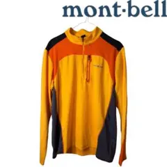 mont-bell ハーフジップ トップス オレンジ/イエロー