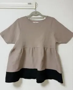 バイカラー サマーニット くすみピンク