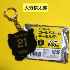 『未使用』大竹耕太郎　阪神タイガース　ゴールドネーム　キーホルダー