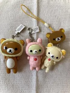 リラックマ キーホルダー 3個＆マスコットの4点セット