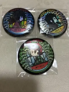 鬼滅の刃　グリッター　缶バッジ　冨岡義勇　時透無一郎　竈門炭治郎　VETCOLO