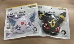 《ポケモン》ファミマ　タオルインポーチ　エーフィ&ブラッキー