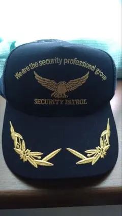 SECURITY PATROL ワークキャップ ネイビー 刺繍