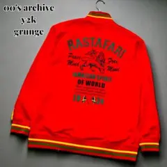 00s y2k トラックジャケット ジャマイカ 短丈 ラスタファリ ラスタカラー