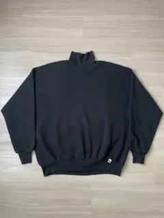 90s ラッセル USA製 スウェット タートル ハイネック ブラック 黒 XL