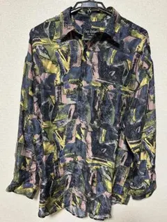 San Rafael 100%シルク 長袖シャツ XL