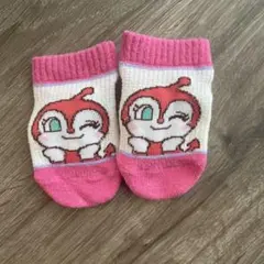 ドキンちゃん　9〜14センチ　靴下 ピンク 滑り止め付き