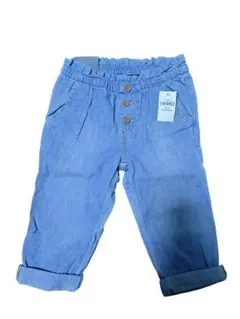 新品タグ付き GAPベビー ペーパーバッグウエストゴムジーンズ 12-18 80