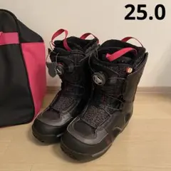 サロモン スノーボードブーツ 女性用 黒/赤　25.0