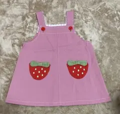 【新品未使用】ジャンパースカート ワンピース　90cm いちご