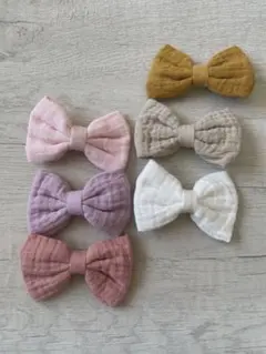 リボンクリップ 6個入り 【セット】髪留め ヘアークリップ