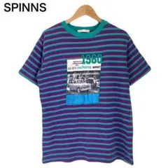 スピンズ　プリント　レトロ　アメカジ感　レディース　Tシャツ　半袖　ボーダーのサムネイル