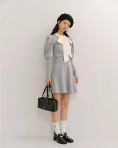 LILY BROWN リリーブラウン ボウタイニットセットアップ