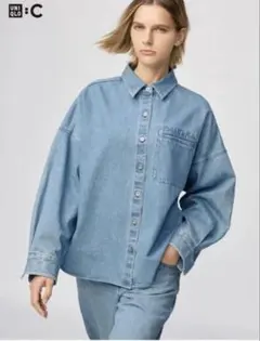 ユニクロ UNIQLO C デニムリラックスシャツジャケット - メルカリ