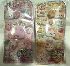 もちプニューステッカー ウサギ、ハムスター肉球シール にくきゅうシール