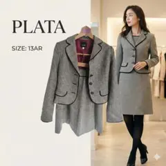 【美品】PLATA セットアップ 千鳥格子 13AR XL 大きい セレモニー