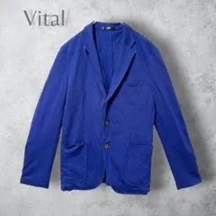 【Vital】　コットン　テーラードジャケット　ブルー　48 青　メンズ　春夏のサムネイル