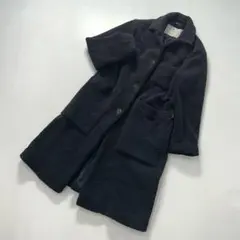 異素材mix／コットンボア× 縮絨ウールニット】45rpm／ベルテッドコート