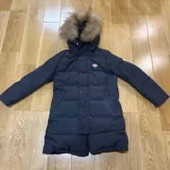 【希少色】ダントン　タッサー　ロングダウンコート　ラクーンファー　フード付き　M