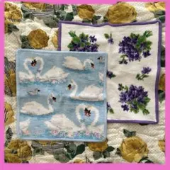 ✨レア✨ FEILER キュクノス 白鳥 花柄 2枚セット