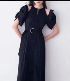 SNIDEL 2way ボリュームスリーブプリントワンピース