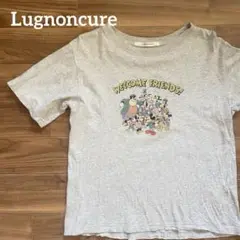 Lugnoncure ディズニー 半袖Tシャツ グレー レトロ