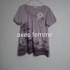 axes femme フラワーモチーフ 半袖カットソーのサムネイル