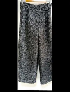 ヘリンボーン柄 ワイドパンツＳ-Lサイズ