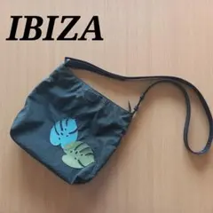 IBIZA イビサ ショルダーバッグ ボタニカル グリーン モンステラ柄
