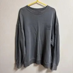 グレー クルーネック スウェット