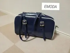 ★EMODA★ダブルベルトワイドバッグ★ネイビーのサムネイル