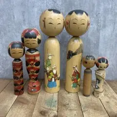 D-3 創作こけし まとめ売り 14体セット 伝統工芸品 郷土玩具 昭和