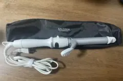 SALONIA カールヘアアイロン ホワイト 25mm専用ケース付き