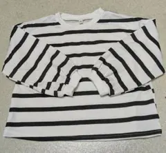 男女兼用 ストライプ 長袖トレーナー 120