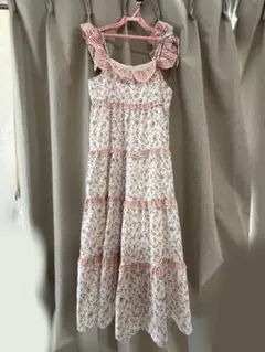 極美品 ピンクハウス リトルローズ ワンピース リボンベルト 花柄