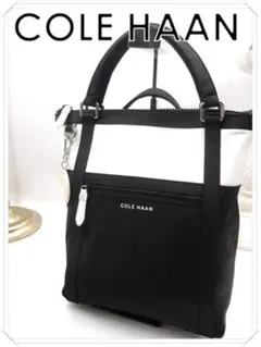 ✨COLE HAAN コールハーン　ナイロン リュックブラック/ホワイト