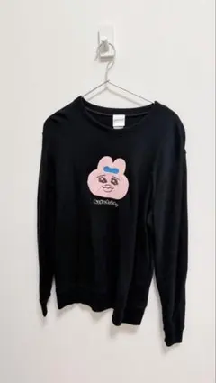 おぱんちゅうさぎ トレーナー カオ ブラック L