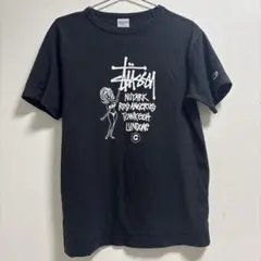 STUSSY Champion コラボTシャツ ブラック S