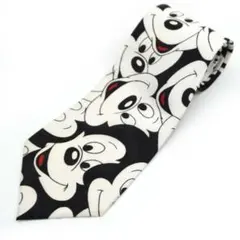 ディズニー ミッキーマウス ネクタイ 古着 総柄 ビンテージ シルク