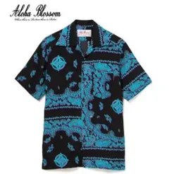 ○★新品未使用　アロハブロッサム　HISUIKAZURA　アロハシャツ　38　黒のサムネイル