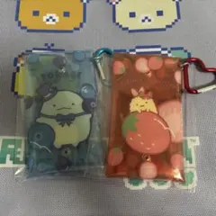 サンエックスユニバース カラビナ付きクリアポーチ とかげ えびふらいのしっぽ