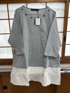 新品❣️ ドラッグストアーズ D.S.CLUB 七分袖チュニック サイズＬのサムネイル
