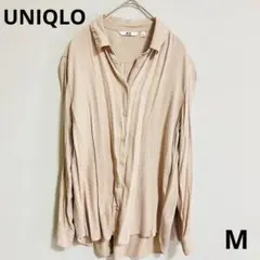 UNIQLO シャツ　秋冬　ダスティピンク　起毛