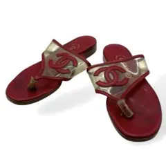 CHANEL Vintage CCMark Logo Clear Sandalsのサムネイル
